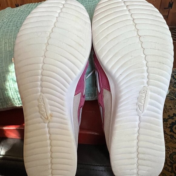 CLARKS Women's Lace Up Pink Arbor Topaz Boat Deck Comfort Shoes Size 7 - Picture 7 of 12